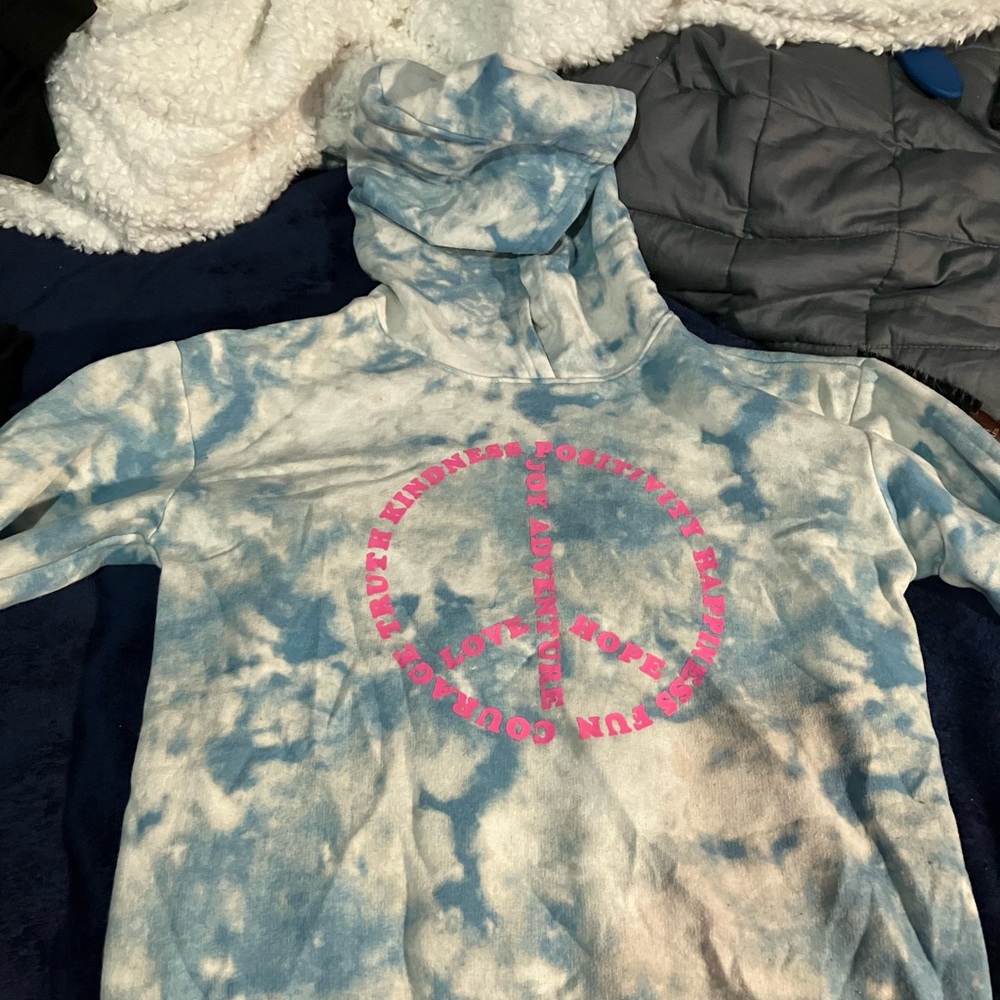 Blue tie dye hoodie